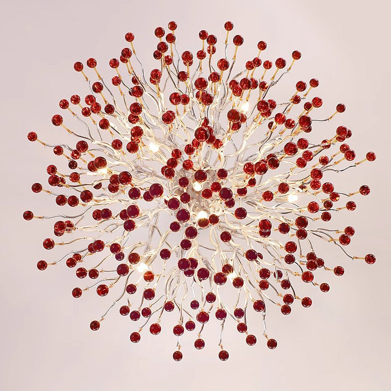 CrystalBliss Luxuriöser Kronleuchter | Glas | Aluminium | 6/8/10/14-Lichter | Zweig-Design | Perfekt für Esszimmer