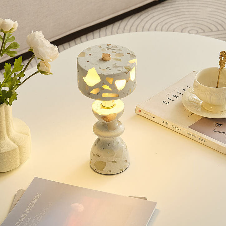 LumiIron Minimalistische LED Tischlampe mit Marmorfuß | USB-Anschluss | Dekorative Beleuchtung | Weiß, Orange, Grün, Translucent Weiß