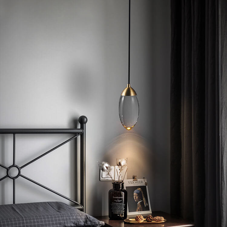 LustreVine Kristall Pendelleuchte | Tropfenform | LED-Lampe mit Kristall | Moderne Beleuchtung für Wohn- und Esszimmer