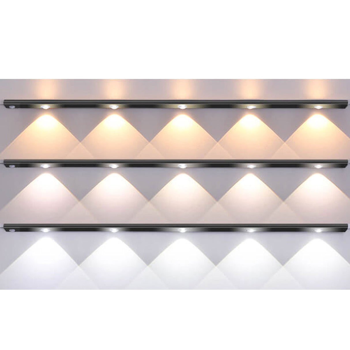 GlowWave Smart LED Lichtleiste | Ultradünn | Bewegungssensor | Wiederaufladbar | Verschiedene Größen