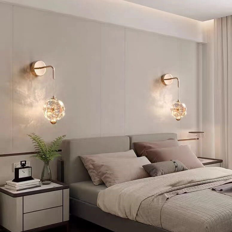 Crystalyn Wandleuchte | Moderner Luxus | Kristall-LED-Design | Dimmbares Licht für Schlafzimmer