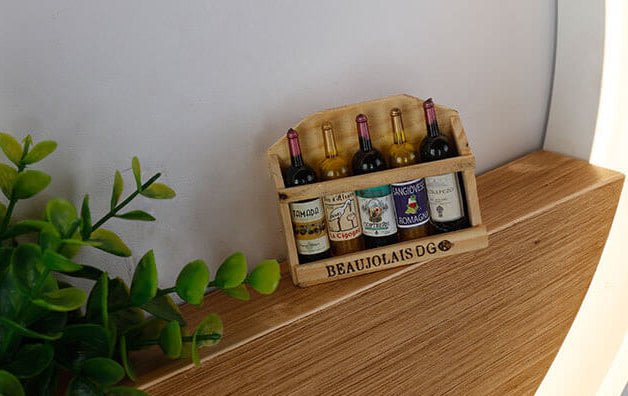 Lumoshelf LED Wandleuchte | Massivholz mit Ablage | Runde Wandlampe | Warm- & Weißlicht