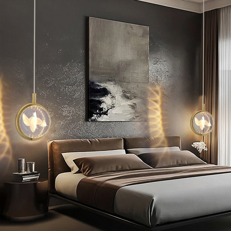 LuminSphere LED Pendelleuchte | Aluminium-Kristall-Design | Modern & Minimalistisch | Für Schlafzimmer & Esszimmer