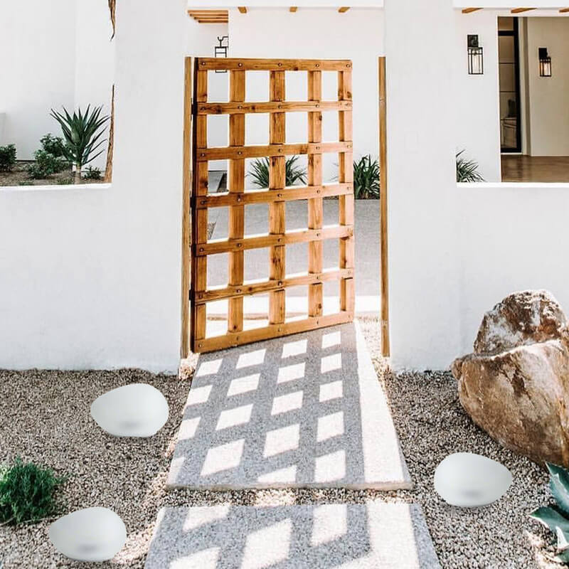 EcoPebble Solar LED Gartenleuchte | Solarbetrieben | Außenbeleuchtung | Dekorative Kieselsteinoptik