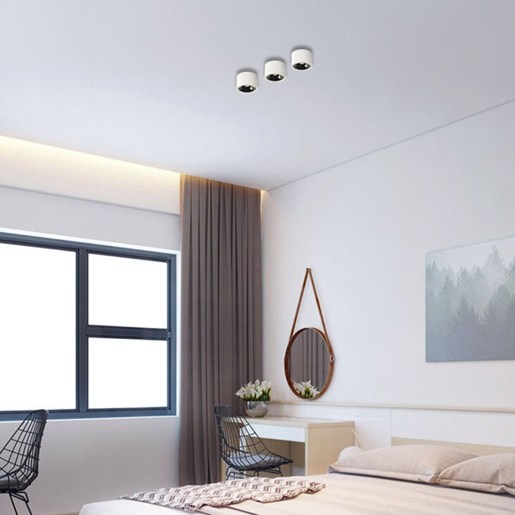 SpotLite Moderne Runde LED Deckenstrahler | Minimalistisches Design | Verstellbar | Flush Mount Beleuchtung