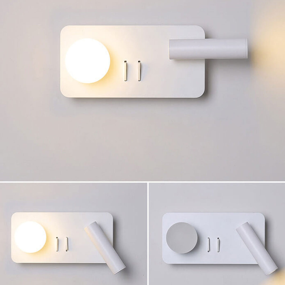 LumoForm Nordic LED Wandleuchte | Rund & Eckig | Minimalistisches Design | Leselampe mit Acryl & Eisen