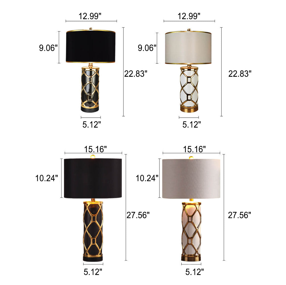 Ceravelle Luxe LED Tischlampe | Nordisches Design | Keramikfuß & Stoffschirm | Dimmbar & Modern