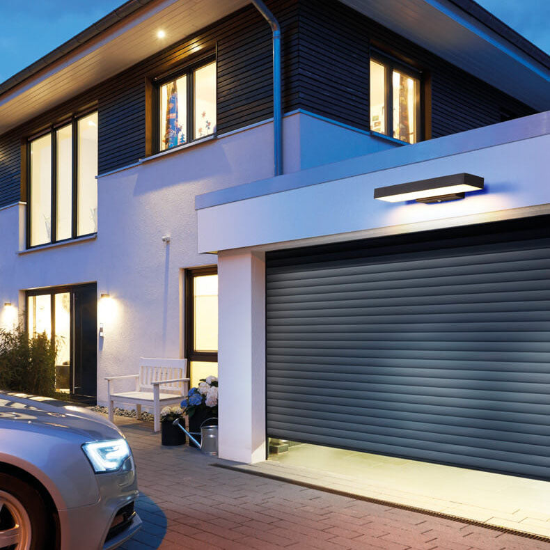 FlatLight Moderne LED Außenwandleuchte | Minimalistisches Design | Rechteckig & Wasserdicht | Mit Sensoroption