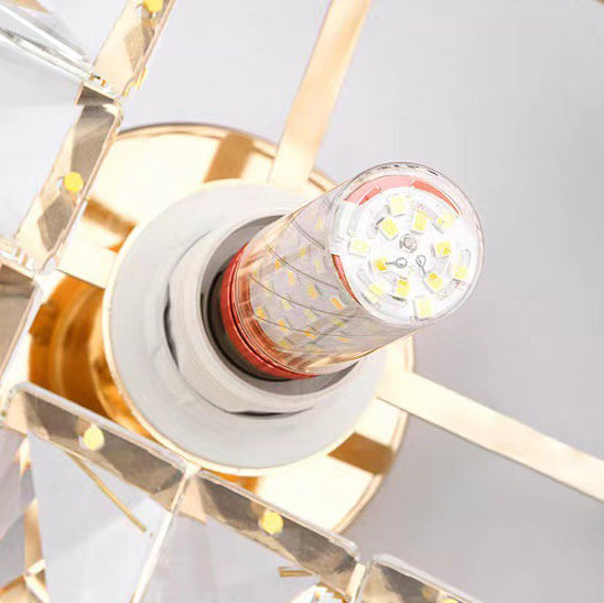 Glisano Deckenleuchte | Europäisches Luxusdesign | Rund & Quadratisch | Kristalloptik | 1-Licht