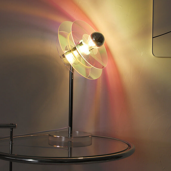 AstroVibe Moderne Acryl Tischlampe | Space-Saucer Design | Einzigartig | Stimmungsvolles Licht | Deko für Zuhause