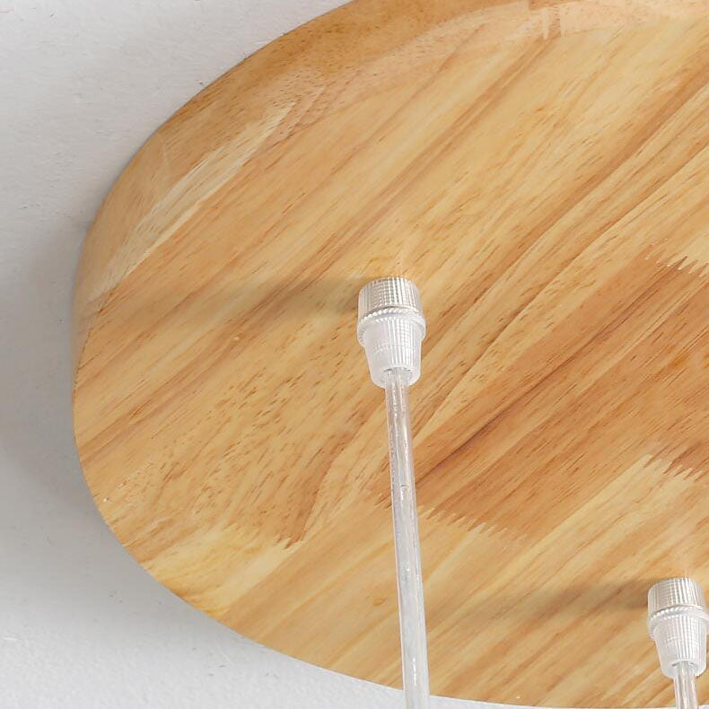 WoodLoom Nordic Pendelleuchte | Faltkegel-Holzdesign | 1/3-flammiger Kronleuchter | Inselbeleuchtung