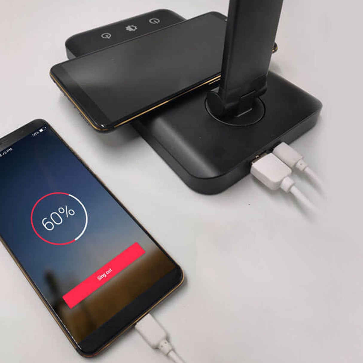 Lumosync FoldPro LED Tischlampe | Kabellos & Wiederaufladbar | Augenschutz | Dimmbar | USB-Ladestation