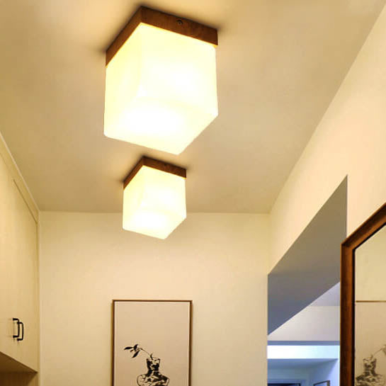 Nordova Deckenleuchte | Minimalistisches Holzdesign | Runde & Eckige Varianten | 1-flammig