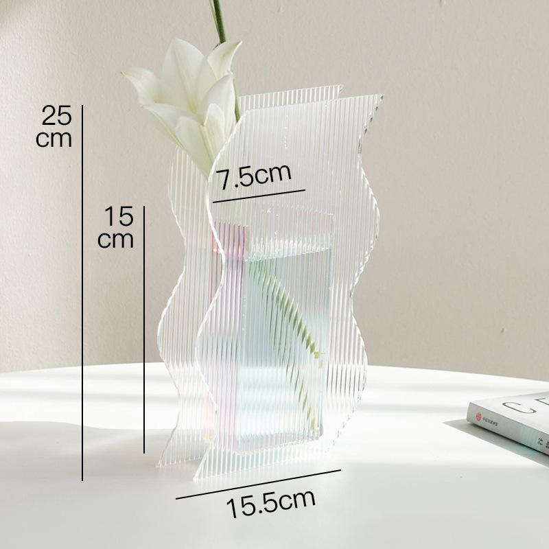 MystiFlora Acryl Blumenvase | Moderner Dekorationsakzent | Minimalistisches Design für Zuhause