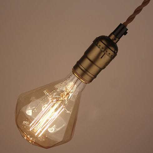 GlowForge Retro Pendelleuchte | Einflammig | Vintage Design in 3 Formen | Deko-Lampe für Zuhause