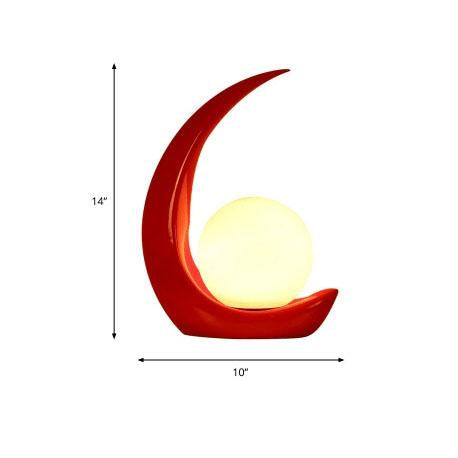 Lunovia LED Tischlampe mit Halbmond-Design | Kreatives Dekolicht | Dimmbar & Vielseitig