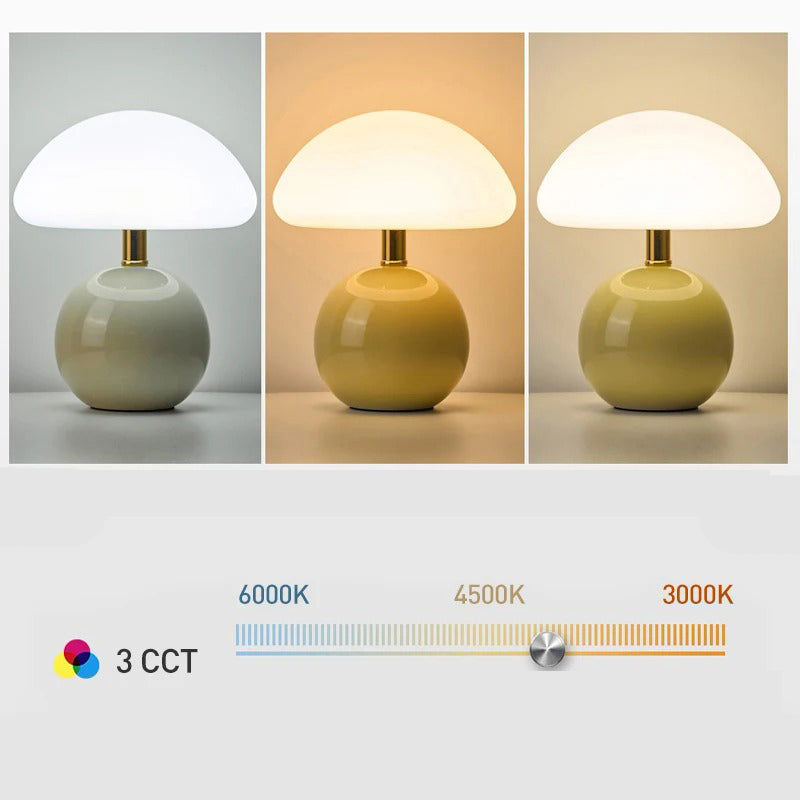 GlowVista Moderne LED Nachttischlampe | Dimmbar | Farbwechsel | Kabellos | Dekorative Beleuchtung für Zuhause