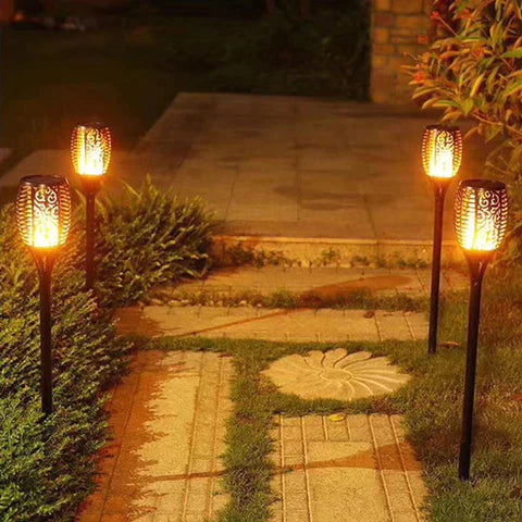 SolarFlare LED Gartenfackel | Solarbetriebene Flammenlampe für Außenbereich | Wetterfeste Dekoration für Garten & Terrasse
