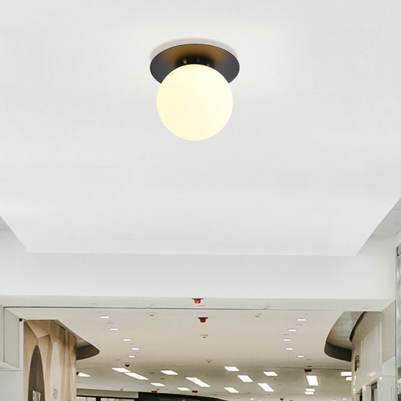 GlobeLux 1-Licht Deckenleuchte | Modernes Design | Klarer oder Weißer Lampenschirm