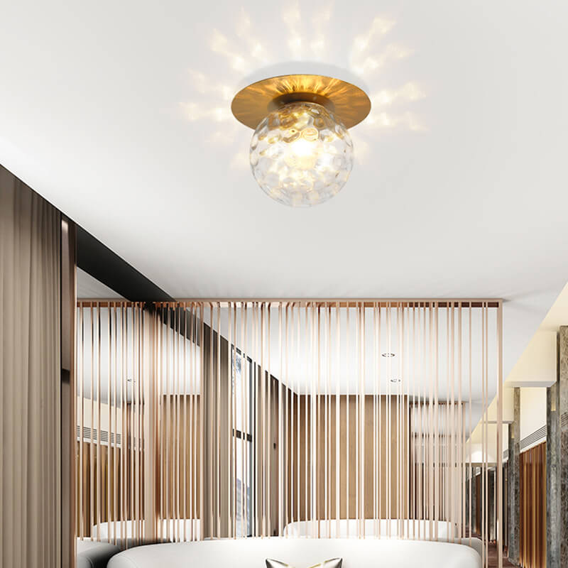 GlobeLux 1-Licht Deckenleuchte | Modernes Design | Klarer oder Weißer Lampenschirm