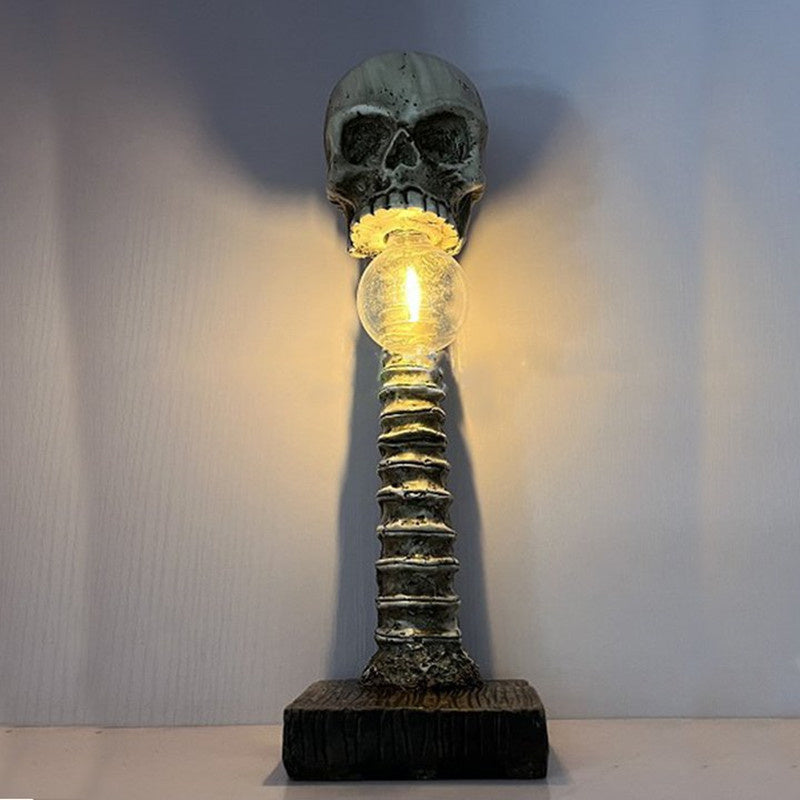PhantomGlow Horror Totenkopf LED Lampe | Gruselige Dekoration | Stimmungslicht für Halloween