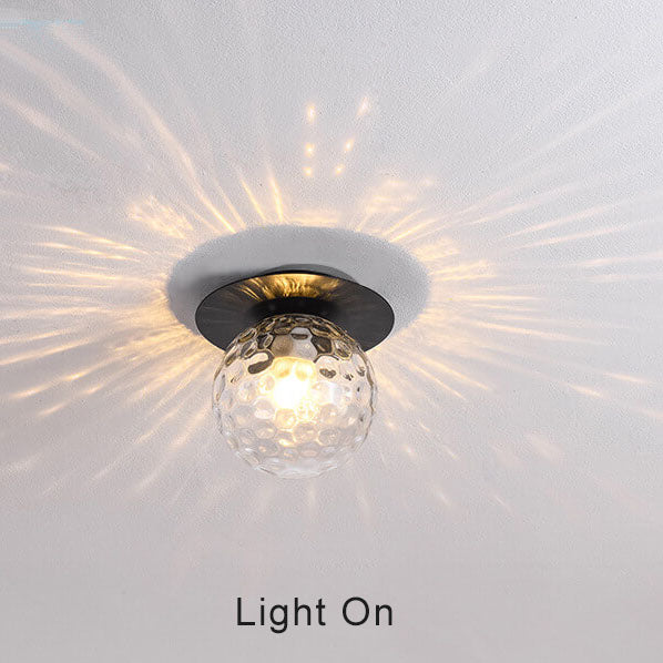 GlobeLux 1-Licht Deckenleuchte | Modernes Design | Klarer oder Weißer Lampenschirm