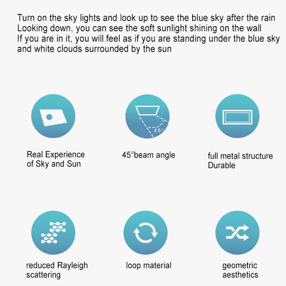 HaloSky Intelligente LED-Deckenleuchte | Modernes Design | Aluminium | Simulation von Wettereffekten