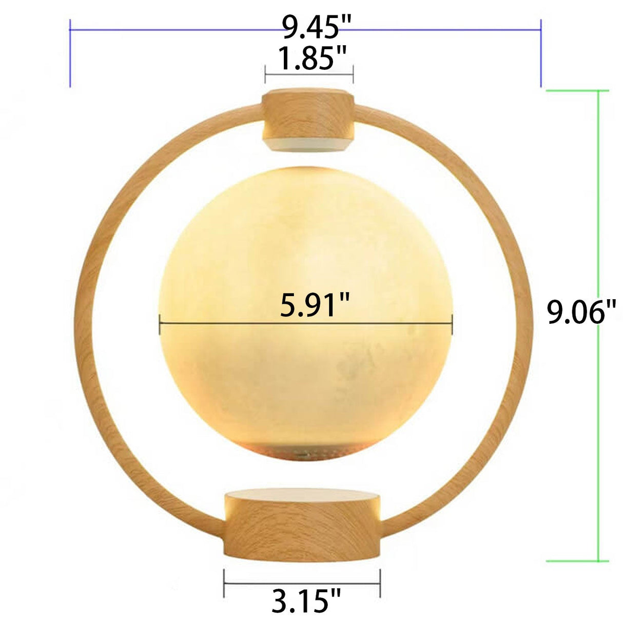 LunarMagix LED Schreibtischlampe | Maglev Mond-Design | Farbwechsel-Nachtlicht | Dekorative Beleuchtung