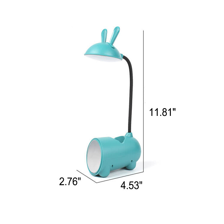 BunnyGlow Kreative LED Touch-Lampe mit Stifthalter | USB-Ladefunktion | Schreibtischlampe | Kinderzimmer Deko