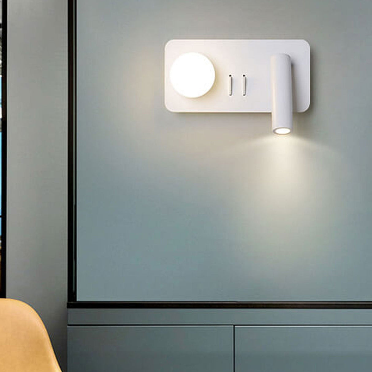 LumoForm Nordic LED Wandleuchte | Rund & Eckig | Minimalistisches Design | Leselampe mit Acryl & Eisen