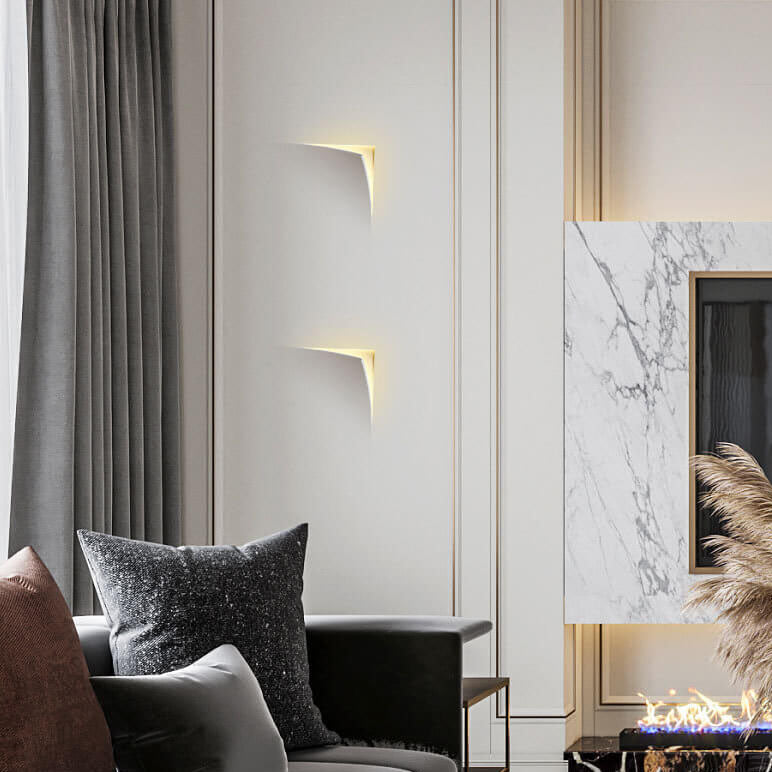 Quadrova Moderne Wandlampe | Quadratisches Flip-Flop Design | Eingebauter Gips | Wohnzimmerbeleuchtung