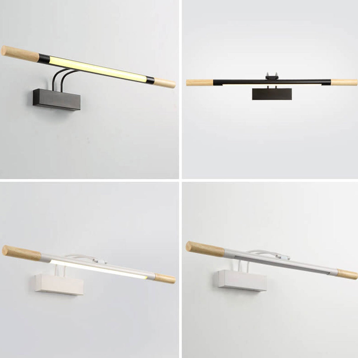 Arkluma Nordic LED Wandleuchte | Massivholz | Geschwungener Arm | Warmes oder Weißes Licht