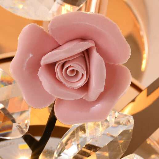 LustraRose Elegance | Keramik Kristall Kronleuchter | 6/7/8-flammig | Luxuriöse Beleuchtung