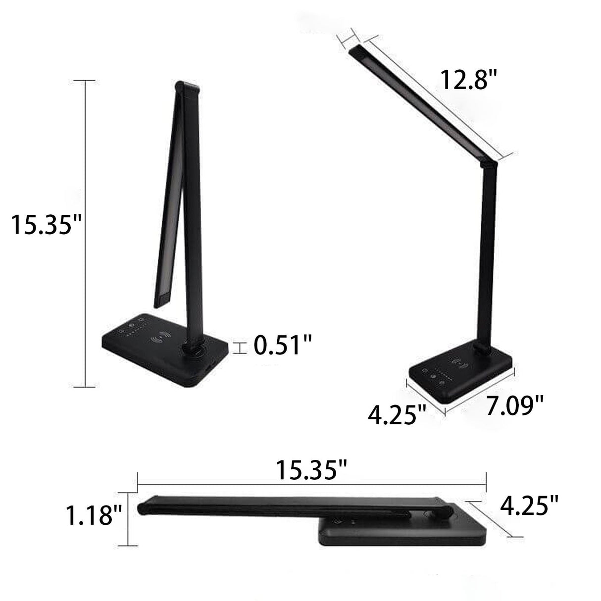 Lumosync FoldPro LED Tischlampe | Kabellos & Wiederaufladbar | Augenschutz | Dimmbar | USB-Ladestation