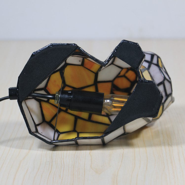 CataLume Tiffany Tischlampe | Buntglas-Design | 1-flammig | Schlafzimmer-Beleuchtung