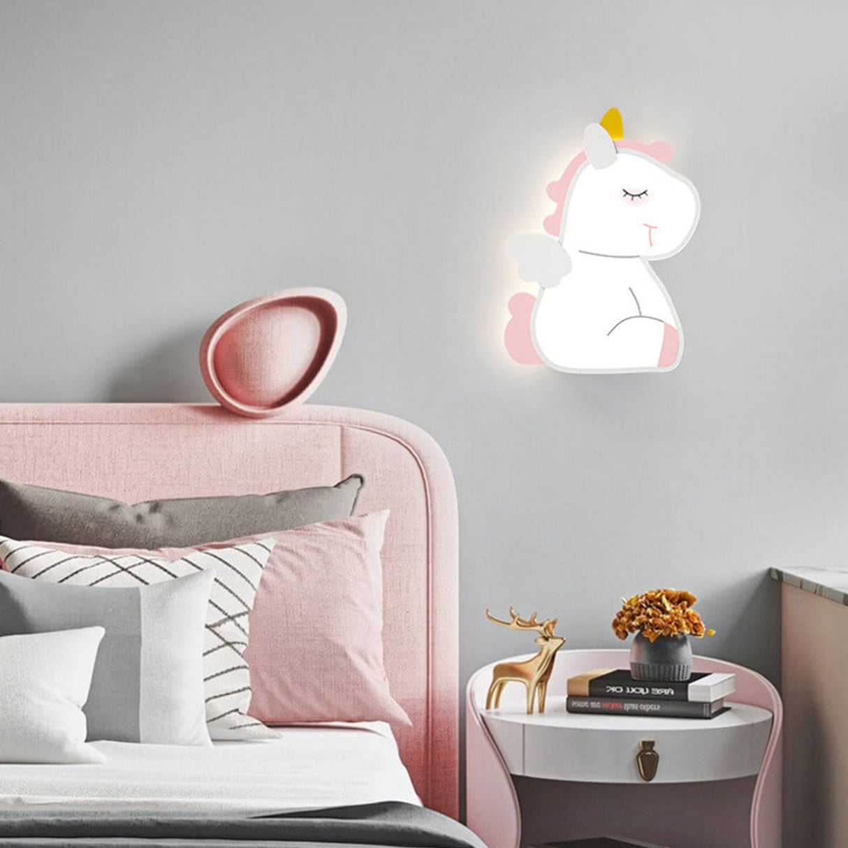 GlowBunny LED Kinder Wandleuchte | Kreatives Design | Einhorn & Hase | Dimmbar & Modern