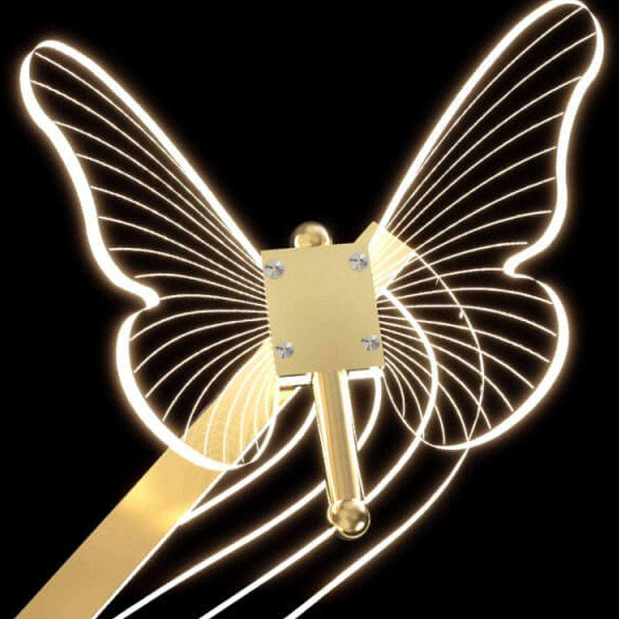 Aurevia Luxe LED Kronleuchter | Nordisches Schmetterlingsdesign | Lineares Insellicht | Dimmbar & Modern