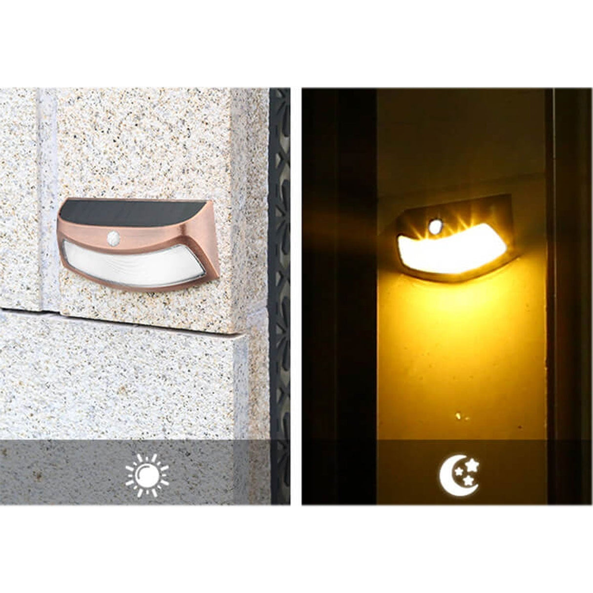 LumiTrape Solar Wandleuchte | Trapezförmiges Design | Solarbetrieben | LED Außenbeleuchtung