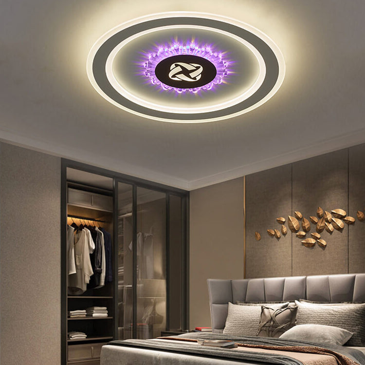 Lumivolt Astra LED Deckenleuchte | Modernes Acryl-Design | Farbwechsel | Dimmbar mit Fernbedienung