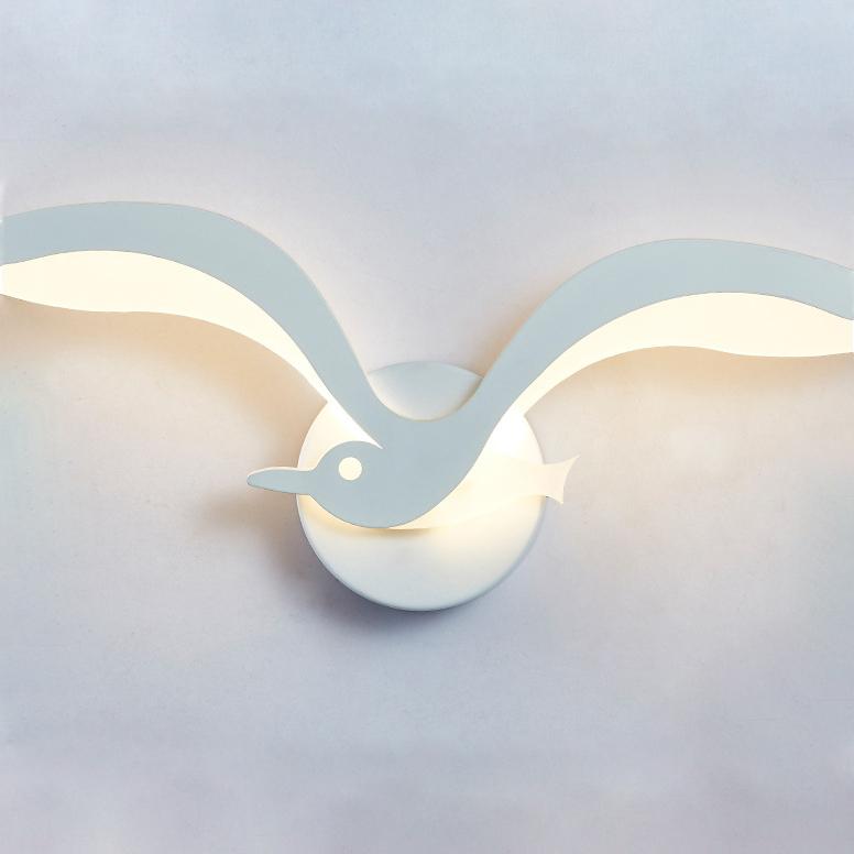 WingGlow LED Wandlampe | Kreatives Möwendesign | 1-Licht | Dimmbares Stimmungslicht für Zuhause