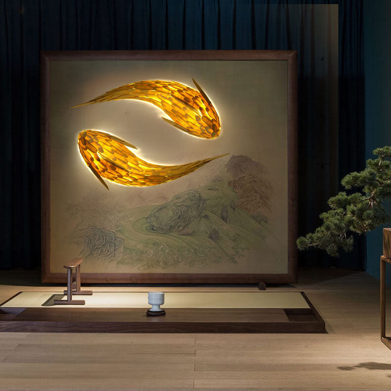 Artivion Moderne Deko-Wandleuchte aus Lindenholz | 2/4 Lichtoptionen | Elegantes Design | Perfekt für Wohnzimmer & Flur