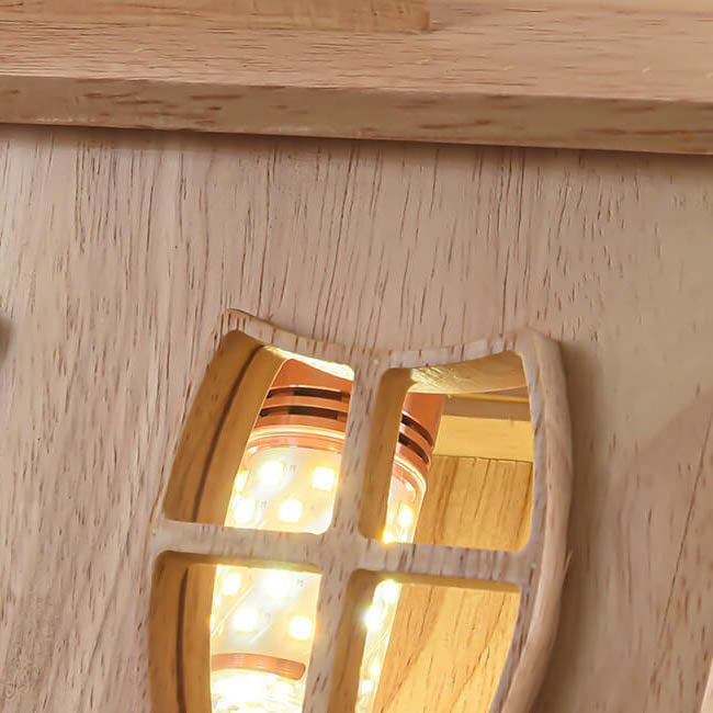 Ballux Kronleuchter | Kreatives Ballon-Design | Eisen, Holz & Glas | 9-flammig | Schlafzimmer-Beleuchtung