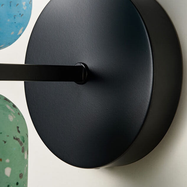 Zenolux Japanisches Wabi-Sabi Design Wandleuchte | Eisen & Zement | 2-Licht Lampe | Perfekt für moderne Innenräume