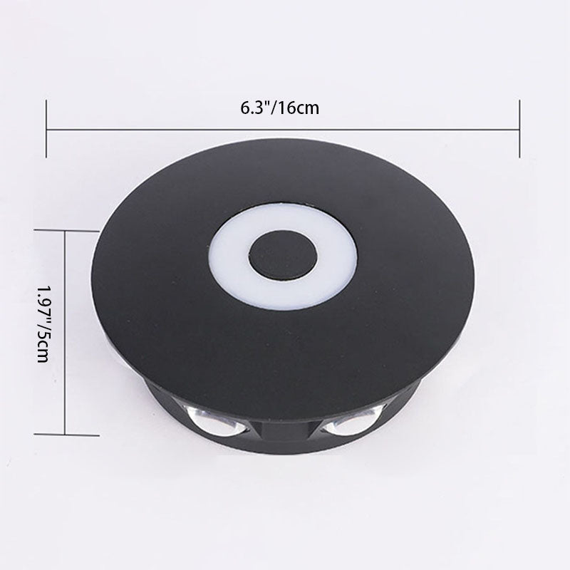 LumaNest LED Wandleuchte im skandinavischen Stil | Aluminium Rundschirm | Wetterfest für Außenbereich & Terrasse