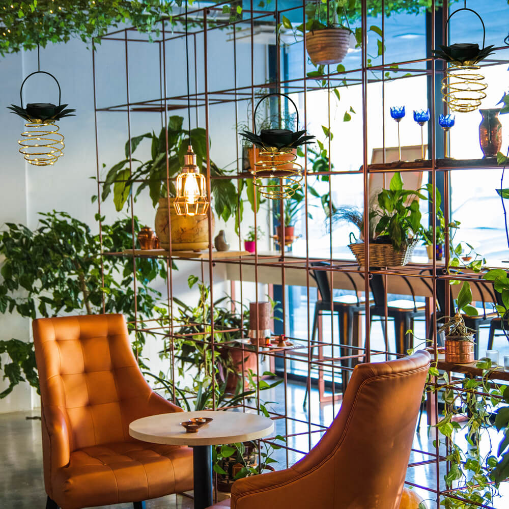 SolarShine Ananas-Laterne | LED Solar Gartenlampe | Kupferdraht | Outdoor Wasserdicht | Hängende Deko-Leuchten