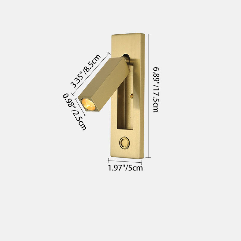 LineaGlow Minimalistische LED Wandleuchte | Rechteckiges Aluminium-Design | Mit Schalter & USB-Option