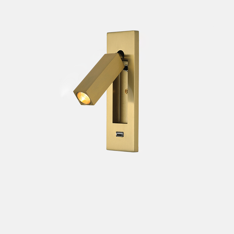 LineaGlow Minimalistische LED Wandleuchte | Rechteckiges Aluminium-Design | Mit Schalter & USB-Option