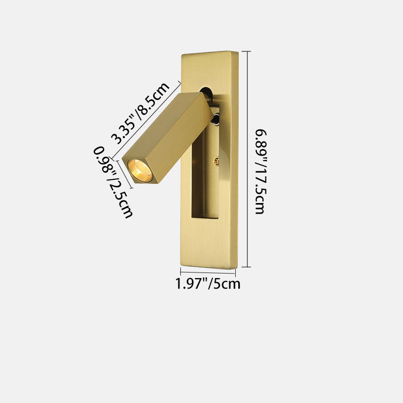 LineaGlow Minimalistische LED Wandleuchte | Rechteckiges Aluminium-Design | Mit Schalter & USB-Option