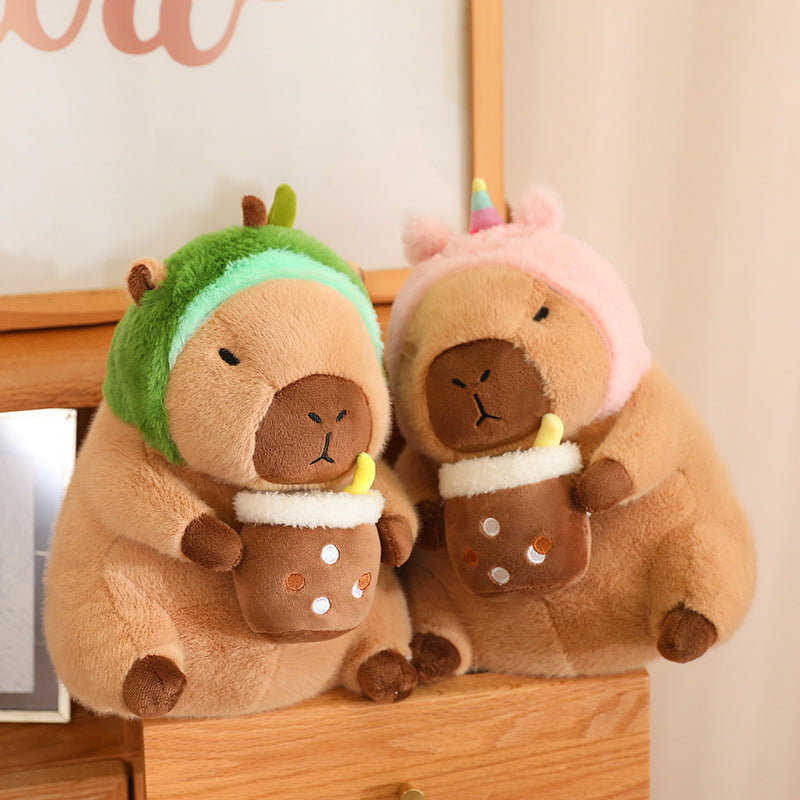CuddleCapy Kuschelpuppe Plüsch | Capybara & Hase Design | Weiches Kuscheltier in Verschiedenen Stilen & Größen