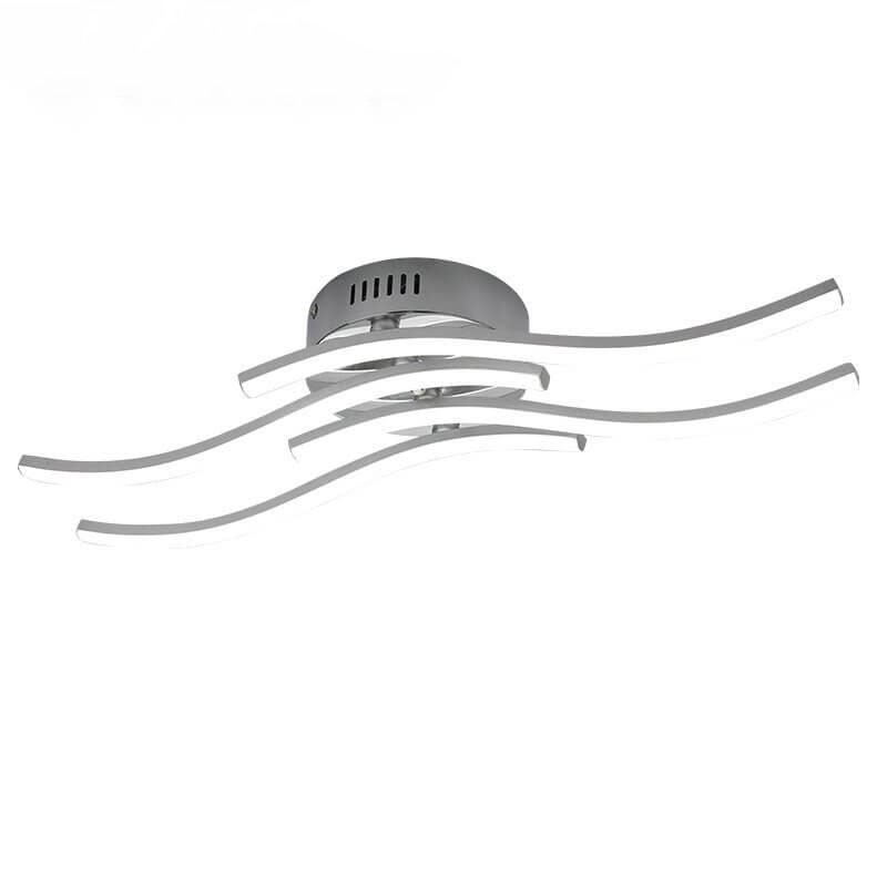 FluxLume LED Deckenleuchte | Wellenförmiges Design | Semi-Flush Montage | Warm- & Weißlicht | Minimalistischer Stil